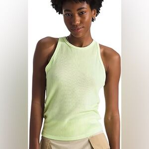 The North Face Sunpeak Waffle Tank Top in Light Lime Green